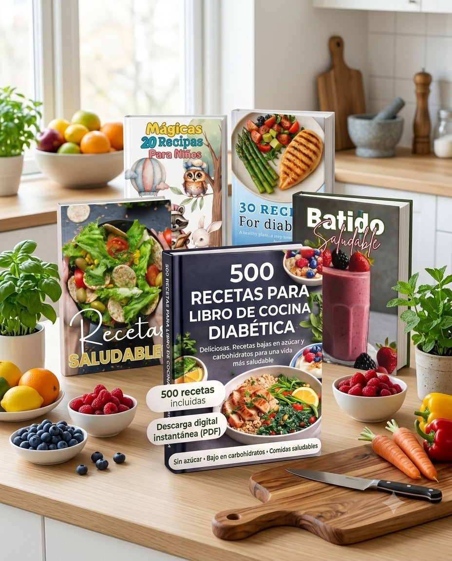 Deliciosas Recetas Aptas para Diabéticos: Colección Completa de 5 eBooks
